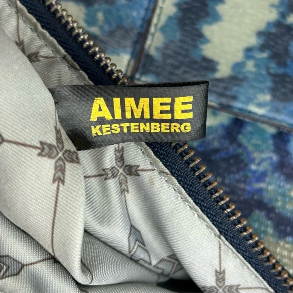 Aimee Kestenberg Leather Multi Blue Crossbody Bag Purse